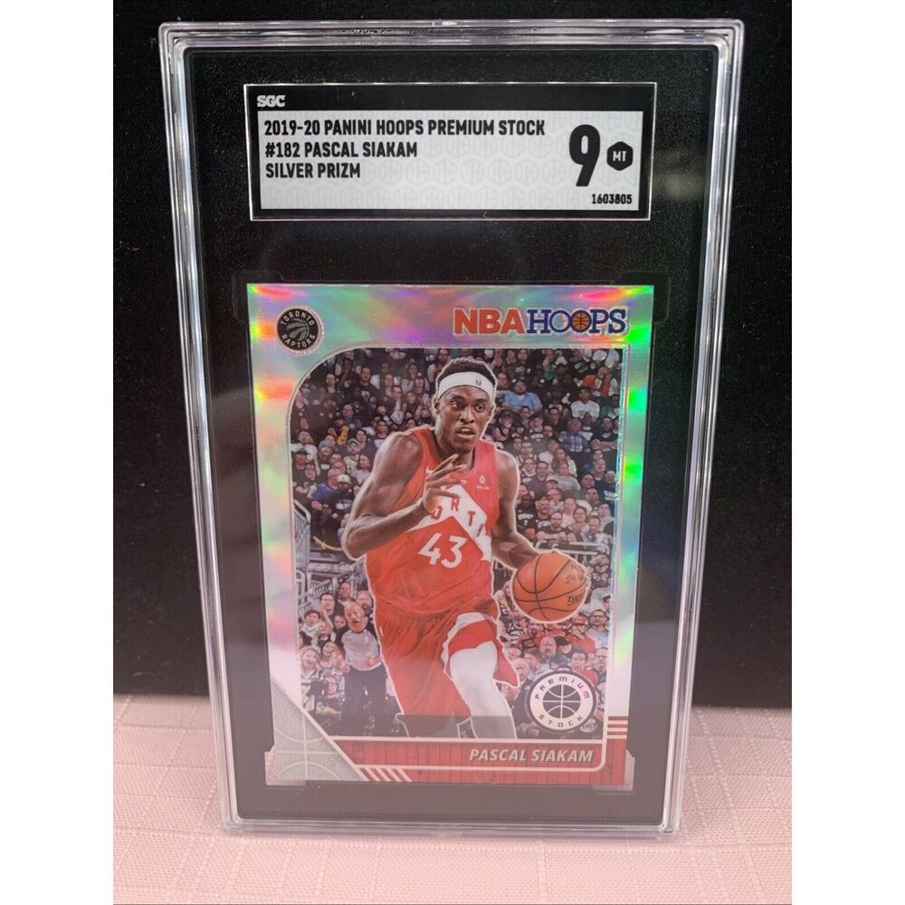 2019 Hoops Premium Stock #182 Pascal Siakam Prizms Silver SGC GRADED 9 Mint!